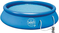 well2wellness® Quick-Up Pool Swing - Piscina (305 x 76 cm, incluye bomba de filtro), color azul características