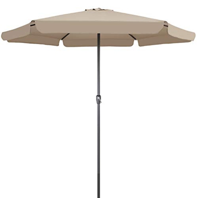 Kingsleeve sombrilla de aluminio 330cm Topo protección UV 50+ con manivela parasol jardín terraza