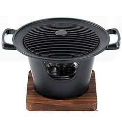 Hrsptudorc 20,5 X 20,5 X 10 Cm Parrilla de Barbacoa Estufa Japonesa Hogar Parrilla de Barbacoa Sin Humo Placa de Barbacoa Al Aire Libre Herramientas d precio