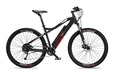 Telefunken Bicicleta eléctrica de montaña de aluminio, cambio Shimano de 9 velocidades, pedelec MTB de 29 pulgadas, motor trasero de 250 W, frenos de 