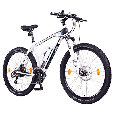 Ncm Prague Plus Bicicleta Eléctrica de Montaña, 250W, Batería 36V 14Ah 504Wh (Blanco 27,5\")