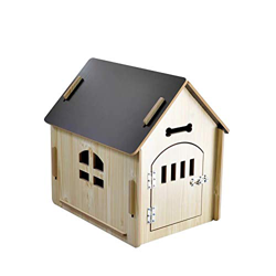 Caseta de Madera Casa para Perro/Gato con Puerta Casa de Perro para Interior Pequeño Desmontable,M en oferta