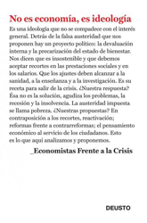 No es economía es ideología características