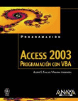 Access 2003. Programación con VBA precio