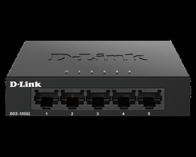 D-Link DGS-105GL Switch Gigabit Plug&Play Metálico 5 Puertos
