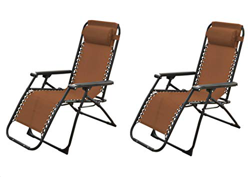 TIENDA EURASIA® Pack 2 - Tumbona Plegable Multi-Posiciones para Jardín - 95x65x105cm - Ideal para Uso en la Terraza o Jardín (Marrón) características