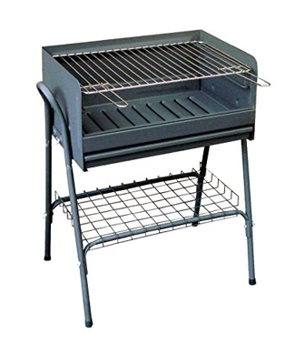 IMEX EL ZORRO Barbacoa con Parrilla Cincada y Bandeja Inferior, Negro, 59x40x85 cm, 71761