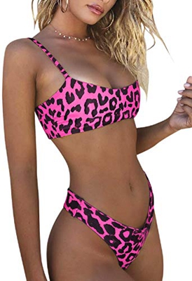 UMIPUBO Bikinis Mujer Push Up Halter Bikini Traje de baño Conjunto de Bikini de Play Acolchado Bra Tops y Braguitas Dos Piezas Bikini Sets Estampado d