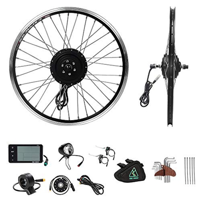 YOSE POWER Juego de conversión de bicicleta eléctrica de 20 pulgadas, 36 V, 250 W, con pantalla LCD, color negro