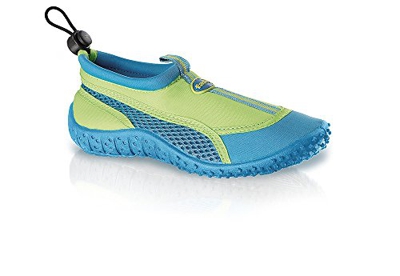 Fashy Niños Aire Libre Deportes y zapatos de baño Zapatos Aqua de neopreno Y MALLA CON SUELA TPR (Hecho en Alemania) - Verde/Turquesa, 35
