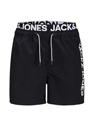 Jack & Jones JJIARUBA JJSWIMSHORTS AKM DB WB Solid Bañador para Hombre, Negro, XXL en oferta