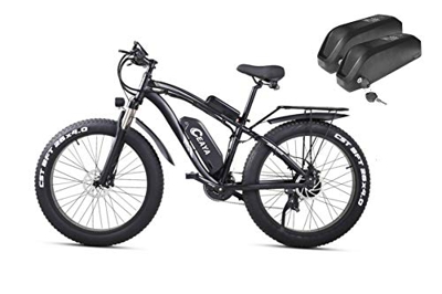 Ceaya Bicicleta Electrica Plegable 20 Pulgadas 1000W 48V batería Dual MTB E-Bike Adulto Hombre Mujer (Negro（batería Dual）)