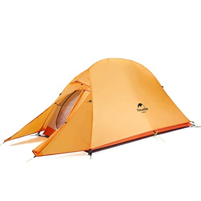 Naturehike Cloud-up Ultraligero 1 Persona Tienda de Campaña Impermeable Doble Capa Camping Tienda de Campaña (210T Naranja Actualizar)