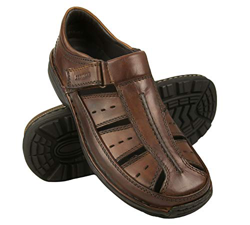 Zerimar Sandalias Hombre | Sandalias Trekking Hombre | Sandalias Hombre Senderismo | Sandalias Hombre Cuero | Sandalias Hombre Verano | Color Cognac T en oferta