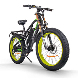 cysum Bicicletas eléctricas para Hombres, Fat Tire Ebikes de 26 Pulgadas Bicicletas Todo Terreno, Bicicleta de montaña para Adultos con 48V 17Ah Bater características