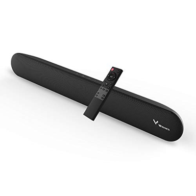 Barra de Sonido para TV, Soundbar 2.0 Canales con Cable e Inalámbricos Bluetooth 5.0 Altavoces para Computadora con Control Remoto AUX, Estéreo de Cin