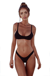 Yuson Girl Tops de Bikini, Bikini Mujer 2018 Push up Bikini Traje de baño de Playa Sexy Beach Bikini Set Color Sólido (Negro, S / ES36) en oferta
