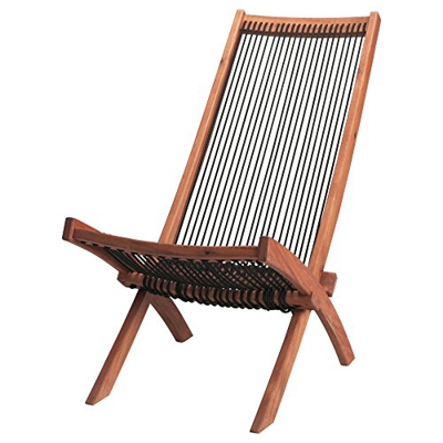 IKEA BROMMO - Tumbona, al aire libre Negro / marrón