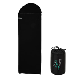 FE Active Forro Polar para Saco de Dormir - Forro para Saco de Dormir con Capucha y Cremallera Doble, Manta para Acampar en Clima Frío, Cama de Campin en oferta