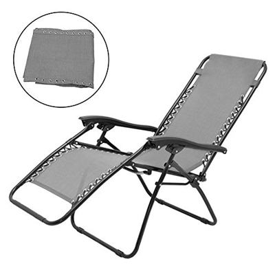 Enjoyyouselves – Silla plegable de tela, accesorio Teslin Mesh transpirable Lounge-Sessel Ersatzstoff Klappstuhl plástico para Garden Beach Recliner, 