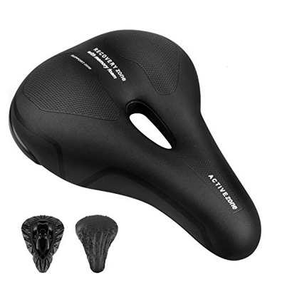 omitium Sillín de Bicicleta, cómodo sillín de bicicleta, Cómodo Asineto Ergonómico, Asiento de Bicicleta Relleno con Espuma de Gel, Cojín Cómodo para 