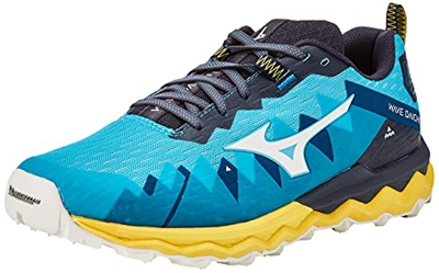 Mizuno Wave Daichi 6, Zapatillas para Carreras de montaa Hombre, Scubab Azufre Blanco de Nieve, 39 EU
