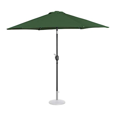 Uniprodo Sombrilla Grande Parasol De Jardín Uni_Umbrella_R270GR (Pantalla Hexagonal De Ø 270 cm con Densidad De 180 g/m2, Inclinable, Color Verde)