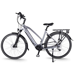 Accolmile City Bicicleta Eléctrica de Trekking Urbano 28", BAFANG 36V 250W M200 Torque Mid Motor, Ebike para Hombres y Mujeres, Batería de Litio de 14 características