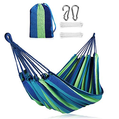 ASANMU Hamaca para Jardín, Hamaca Doble Portátil Hamaca Ultraligera para Acampar 280x150cm Capacidad de Carga Ranspirable y Secado Rápido 300kg para J