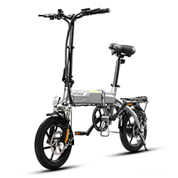 MARKBOARD Bicicleta eléctrica,Bicicleta eléctrica plegable para adultos de 14 ″,Bicicleta eléctrica con motor eléctrico de 250W,Tres modos de conducci en oferta