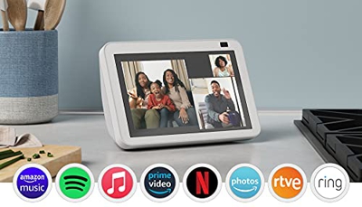 Nuevo Echo Show 8 (2.ª generación, modelo de 2021) | Pantalla HD inteligente con Alexa y cámara de 13 MP | Blanco
