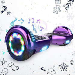 HITWAY 6,5 Pulgadas Hoverboard Patinete Eélctrico Scooter Electrico Hover Scooter Board con Altavoz Bluetooth y Luces LED Flash, Niños características
