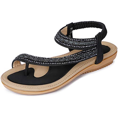 Amissz Sandalias Planas Verano Mujer Estilo Bohemia Moda Cómodos Zapatos Chanclas