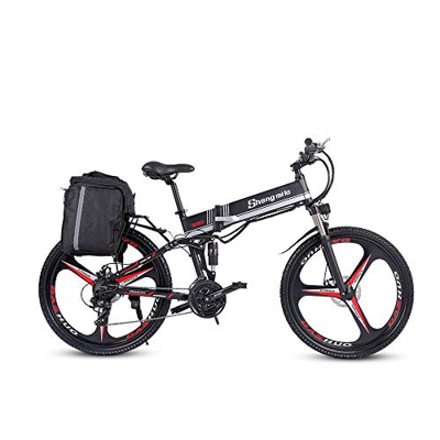 M80 Bicicleta electrica 48V250W S-h-i-m-a-n-o 21 EBike portátil Plegable para desplazamientos y Ocio Suspensión Delantera Delantera Asistente de Pedal