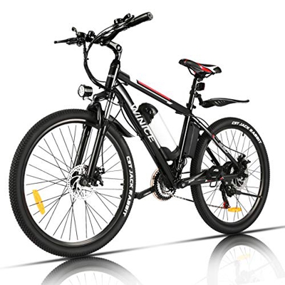 VIVI Bicicleta Eléctrica 350 W, Bicicleta Eléctrica de Montaña con Batería Extraíble 36 V/8Ah, Velocidad Máxima 32 km/h, 21 Velocidades, Kilometraje d