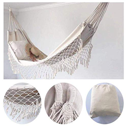 Hamacas, Hamaca para 2 Personas Boho Grande de macramé brasileño con Flecos Doble Hamaca Silla de Red abatible Hamaca Colgante/Interior Cómoda precio