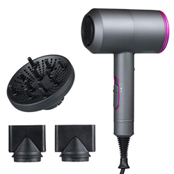 Anself Secador de Pelo iónico con Difusores de 3 boquillas 3 Configuraciones de Calor Secador de Secador de Secado Rápido de Viento Caliente/Frío de 2 características
