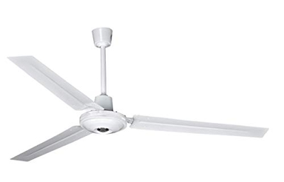 Ventilador de Techo con 5 velocidades de Intensidad (regulador de Pared) - Ventilador Blanco de 140 cm de diámetro 65w - 3 aspas