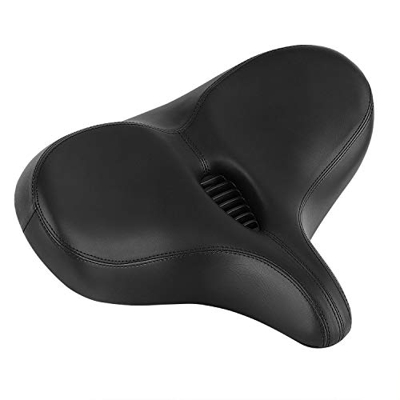 NEUFLY Asiento de bicicleta, de gran tamaño, cómodo, suave, acolchado, impermeable, para mujeres y hombres, ajuste universal para bicicleta de ejercic