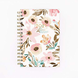 Casterli - Agenda Anual 2021 - Día página, tamaño A5 (FLORES) en oferta