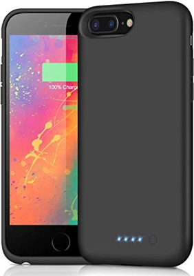 Ekrist Funda Batería para iPhone 8 Plus / 7 Plus / 6 Plus / 6s Plus, 8500mAh Funda Cargador Portatil Ultra Capacidad Carcasa Batería Recargable Baterí