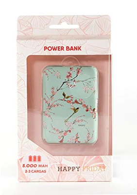 Bateria Externa portatil para movil, Power Bank 5.000 mAh, Chinoiserie Mint Happy Friday