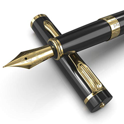 SCRIVI PENS Juego de pluma estilográfica [Punta extrafina], Colección Clásica; Obsequio Caso; 2 cartuchos de tinta, Convertidor de recarga de tinta, C precio