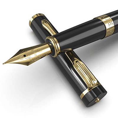 SCRIVI PENS Juego de pluma estilográfica [Punta extrafina], Colección Clásica; Obsequio Caso; 2 cartuchos de tinta, Convertidor de recarga de tinta, C