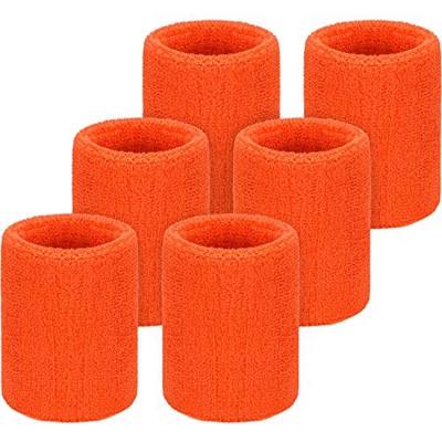 WILLBOND - Bandas de Sudor para Baloncesto (6 Unidades), Color Naranja
