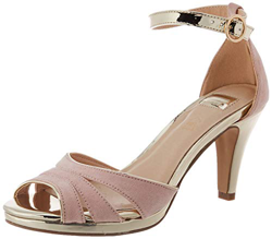 Eferri Sandalia de Antelina con Espejo, Zapatos con Tacon y Correa de Tobillo para Mujer, Rosa (Palo 269), 38 EU características