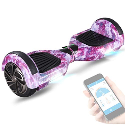 Bluewheel 6.5" Patinete eléctrico - Marca de calidad alemana - Hoverboard con Sistema de Seguridad para Niños, Altavoz Bluetooth y Luces LED, 2 Motore
