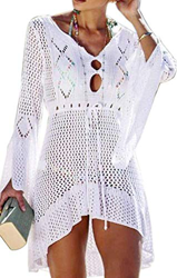 JFAN Vestido Suelto de Bikini Mujer Camisolas y Pareos para Mujer Traje de Baño Sexy Crochet Cover Up en oferta