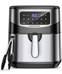 Freidora sin aceite de 7L, Acezoe 9 Presets Horno eléctrico de freidora aire caliente con precalentamiento, Freidoras de aire caliente de 1700 W con p precio