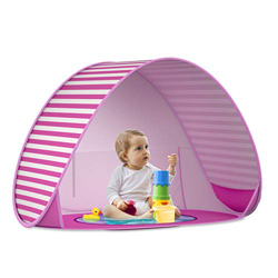 SAEYON Tienda Playa Bebe, Pop up Tienda de Bebé con Mini Piscina para Infantil Carpa, Protección Solar Anti UV 50+ Refugio Playa del Bebé, Piscina Sep características